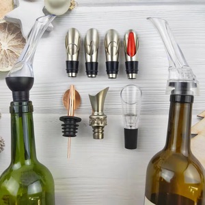 Stainless Steel Wine <b>Pourer</b> With Stopper Portable Bottle Spout For Home Use - Product Image 4