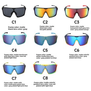 Lunettes de cyclisme unisexes Flowerfour Professional Full-frame TR90, anti-vent, anti-UV, pour activités de plein air, baseball, randonnée - Product Image 4
