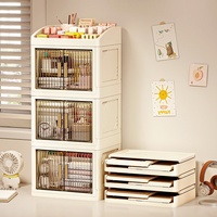Organizador de Maquillaje Plegable de Plástico Transparente, Cajón Giratorio de Escritorio, Almacenamiento de Cosméticos Multifuncional de Lujo, Caja de Almacenamiento para Dormitorio