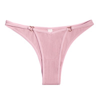 FF1717 Lingerie en coton pour femmes Strings invisibles Sous-vêtements sans couture à dos en T Anneau en forme de cœur String taille basse pour femmes