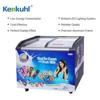 Prix de gros usine Kenkuhl Congélateur vitrine commercial à 3 paniers avec OEM et ODM pour crème glacée surgelée