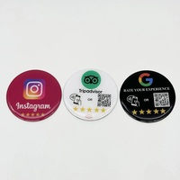 Code QR et menu NFC en acrylique personnalisés, autocollant de code QR NFC en acrylique, panneau d'entreprise en acrylique avec code QR, panneau de menu et d'avis NFC en acrylique