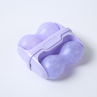 Nouvel appareil de beauté à double tête pour le visage, masseur facial portable, système de dermaroller manuel apaisant pour les soins du visage