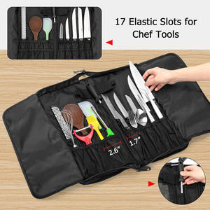 Free sample New Foldable Professional Chef Knife <b>Roll</b> <b>Bag</b> Adjustable Shoulder Strap Storage Pouch Gifts - Product Image 4