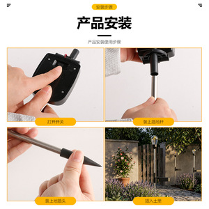Lámpara Solar de Jardín Lu Yao con Filamento de Tungsteno, Lámpara LED para Exteriores Resistente al Agua, Decoración para Jardín y Villa - Product Image 1