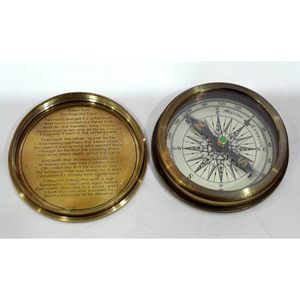Brújula de Bolsillo Marina Portátil de Latón, Estilo Vintage 1920, Herramienta de Navegación Náutica para Senderismo y Uso al Aire Libre - Product Image 2