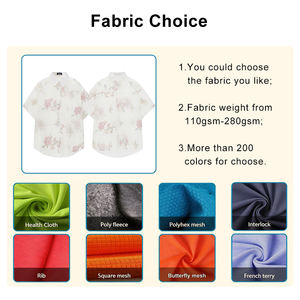 Chemises d'été personnalisées pour hommes 100% coton, séchage rapide, respirantes, écologiques, à manches courtes, imprimées plage, coupe ample - Product Image 4