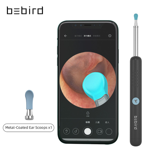 For R1 Smart Ear Wax Cleaner Ear Safe Remover Cleaning Tool Plastic Aluminum Alloy Otoscope Photo/Video Camera (CE/FCC/ROHS