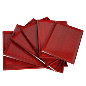 Double-sword round non-slip <b>tray</b>, wood grain Japanese-style <b>tray</b>, dessert <b>tray</b>, <b>tea</b> <b>tray</b>, sushi <b>tray</b>, sukiyaki, Japanese and - Product Image 4