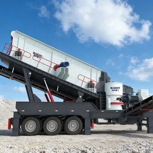 Fabrikpreis Quarzit-Kalkstein-Beton-Abfall-Kupfererz Mobiler Steinkegelbrecher Einzylinder-Kegelbrecherstation - Product Image 3