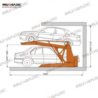 Élévateur de stationnement hydraulique à deux poteaux inclinables pour voitures à plafond bas, homologué CE, gain de place pour garage domestique