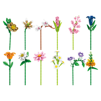 Ensembles de blocs de construction en forme de fleurs, plante en pot avec boîte cadeau, ensembles de briques MOC, ensembles DIY pour enfants, jouets éducatifs pour enfants 9094