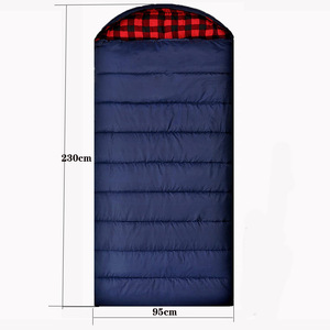 Saco de Dormir Extra Grande y Cálido para Niños y Adultos, Forrado de Franela de Algodón y Nailon, para 4 Estaciones, Clima Frío, Camping, con Clasificación de Cero Grados - Product Image 6