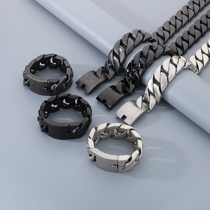 Vente en gros Collier pour homme en acier inoxydable 316L avec grande chaîne à maillons cubains - Product Image 4