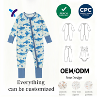 Combinaison bébé en viscose de bambou antibactérienne à double fermeture éclair, fleurs personnalisées, unisexe, combinaisons bébé personnalisables