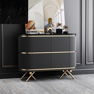 Italian Marble Top Luxury Modern <strong>Storage</strong> Cabinet Large Capacity White <strong>Sideboard</strong> for Home Furniture for Apartment Villa Living - Product Image 4
