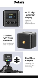 Chuyên nghiệp Mini COB video ánh sáng ulanzi L2 Mini RGB đầy đủ màu sắc ánh sáng cho nhiếp ảnh Live Streaming - Product Image 3