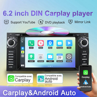 Autoradio sans fil CarPlay SEMAITU 6,2 pouces avec DSP pour écran TFT, montage sur tableau de bord pour Jeep Compass