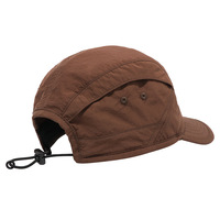FF1109 casquette de Baseball en Nylon à séchage rapide, élastique, cordon de serrage, randonnée, pêche, camping-car, chapeau à 5 panneaux, casquette de Camp à 5 panneaux