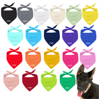 Bandana pour chien en polyester de couleur unie avec logo personnalisé grand bandana d'anniversaire imprimé pour chiens pour toutes les saisons-hiver printemps été