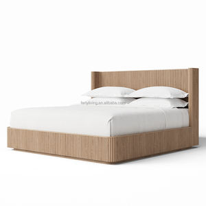 Lit américain traditionnel en bois massif avec pilier droit Lit double vintage en chêne français pour chambre principale Lit de mariage haut personnalisé - Product Image 2