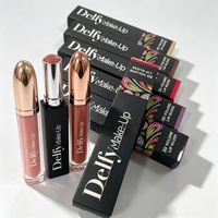 Boîte en papier personnalisée pour gloss à lèvres, gaufrage, vernis UV sélectif, impression couleur intégrale, fabricant d'emballages cosmétiques pour gloss à lèvres