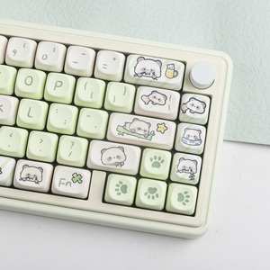 Màu xanh lá cây Panda Keycap 140 phím m0a hồ sơ nhiệt thăng hoa đầy đủ Keycap thiết lập cho tất cả các loại <span class=keywords><strong>MX</strong></span> Bàn phím cơ khí - Product Image 6