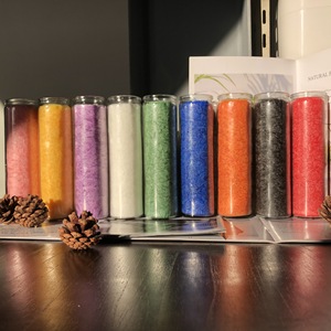 Vela de decoración de fiesta creativa Arco Iris nuevo degradado colorido barco redondo religioso boca ancha tarro de vela de <span class=keywords><strong>cristal</strong></span> de color transparente - Product Image 2