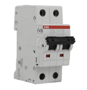 Disjoncteur S202-C10 10A 2P 6kA, protection contre les surcharges et les courts-circuits, rail DIN, pour la distribution d'énergie domestique, commerciale et industrielle - Product Image 1