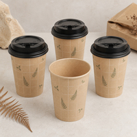 Gobelets en papier individuels 4oz 8oz 12oz, écologiques et haut de gamme, pour boissons chaudes, avec couvercles, légers, pour les mariages et les services de restauration