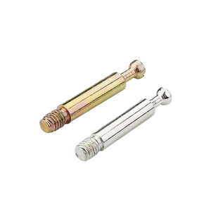 Connecteur à vis autotaraudeuse 3-en-1 avec tige en fer de 6,3 mm et 2-en-1 pour armoires, tiroirs et autres meubles domestiques - Product Image 1