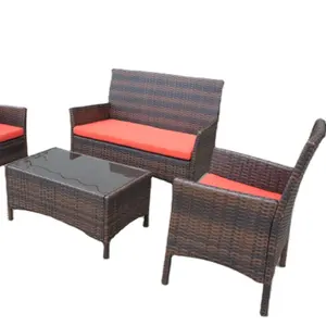 Высококачественная мебель для патио из ротанга, наборы для диванов, классические, современные, для отдыха на открытом воздухе, стальной каркас, набор из ротанга, ротанга