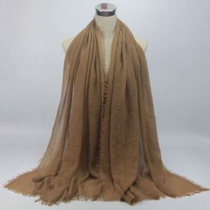 Pañuelo para la Cabeza de Primavera/Verano en 35 Colores, Pashmina para Mujer, Hiyab, Bufanda de Moda al por Mayor, Mezcla de Algodón y Poliéster - Product Image 4