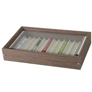 Pen Boxes Wooden Fountain Pen Display Storage Box High Quality Wood 2022 New with 12 Slots Woodturning Pen Kits Gift & Craft MDF