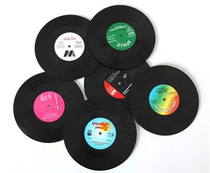 CD Vinyl ghi ABS đế lót ly cao su mềm đế lót ly thanh Silicone đế lót ly Logo QR mã - Product Image 3