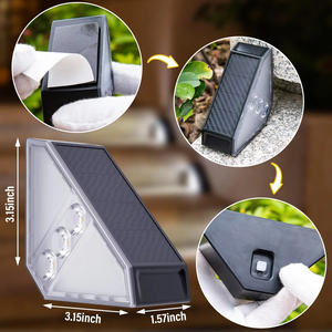 LED solare IP65 luce impermeabile scala esterna di piccole dimensioni percorso notturno luce <span class=keywords><strong>per</strong></span> giardino cortile <span class=keywords><strong>balcone</strong></span> arredamento Patio - Product Image 4