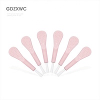 Mini-brosse de nettoyage rose pour ordinateur portable, téléphone et écouteurs, avec poils en nylon blancs et poils en PBT noirs, petite taille