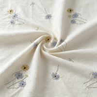 Tissu TC A076 bleu-jaune à motif pissenlit pour Hanfu et robes