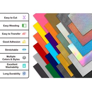 Vinil HTV Easyweed em Várias Cores, Bulk PU, Adesivos <span class=keywords><strong>Transfer</strong></span>íveis Reflexivos para Roupas - Product Image 5