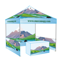 Cadre en acier extérieur durable 10x10 tente pliable pop-up matériau PC auvent fêtes mariages événements affichage promotionnel publicité