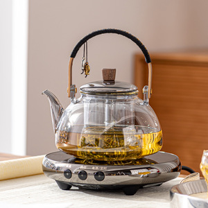 Electric Ceramic Stove <b>Tea</b> <b>Maker</b> High Temperature Resistant Glass Teapot Large Capacity Household Kettle <b>Tea</b> Steamer Simple - Product Image 4