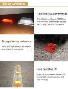 Светоотражающие (янтарные) 3 м маркеры для дорожного покрытия - Product Image 5