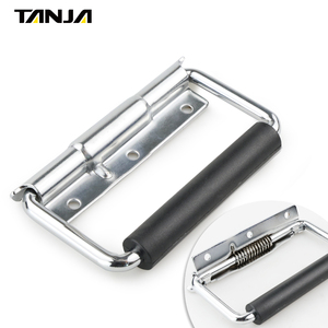 Gỗ hành lý xử lý trường hợp chuyến bay phần cứng kim loại ngực gấp xử lý mùa xuân nạp bề mặt gắn trường hợp hộp xử lý - Product Image 1