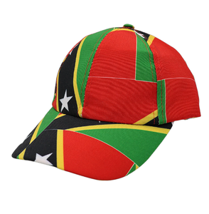 Gorras de Béisbol para Niños de Poliéster con Diseño Nuevo y Popular de Santa <span class=keywords><strong>Kitts</strong></span> y <span class=keywords><strong>Nevis</strong></span>, Gorra de Fanático con la Bandera Nacional para Niños - Product Image 1