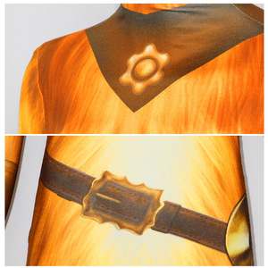 Costume de Cosplay Puss In Boots pour enfants de 8 à 13 ans, combinaison intégrale en spandex, tenue de jeu de rôle pour Halloween - Product Image 4