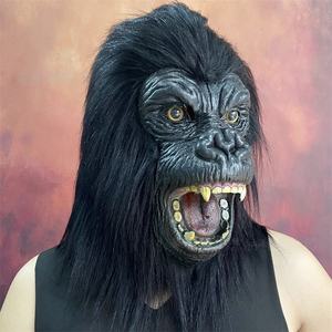 Black Diamond Ape <span class=keywords><strong>Singe</strong></span> Halloween Maquillage Boule Drôle Simulation <span class=keywords><strong>Latex</strong></span> Animal <span class=keywords><strong>Masque</strong></span> pour les Fêtes - Product Image 4