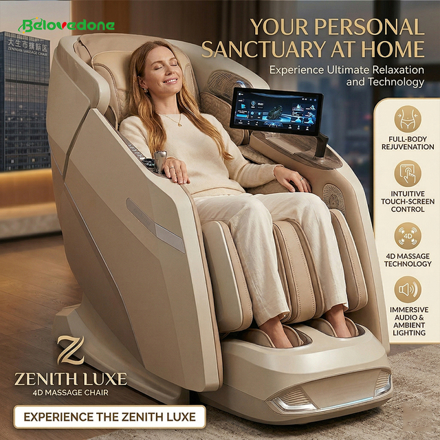 OEM 4D Dual Core Zero Gravity Full Body Luxury Tech Electric AI Smart Best Deluxe Massage Chair Wireless Health Monitoring Li