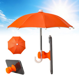 Parapluie de téléphone avec poing ventouse Protection UV universel Mini coupe-vent pare-soleil téléphone portable parapluie accessoires de téléphone - Product Image 3