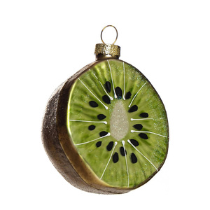 Ornement de Noël fait à la main en verre soufflé fruits <span class=keywords><strong>Kiwi</strong></span> <span class=keywords><strong>arbre</strong></span> de Noël décorations suspendues babiole écologique - Product Image 4