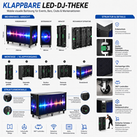 Écran LED pliable GOB P2.5 durable pour comptoir, signalisation numérique mobile haute fiabilité pour affichage publicitaire sur scène d'exposition et événements